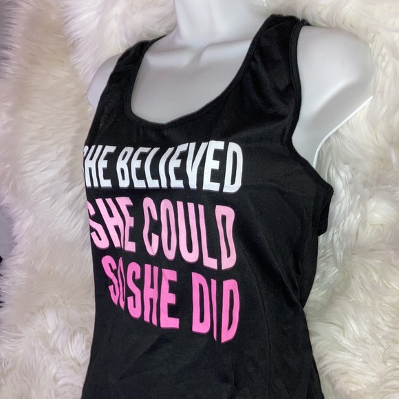 Pink She Believed She Could So She Did Racerback Tank Top - Picture 3 of 9